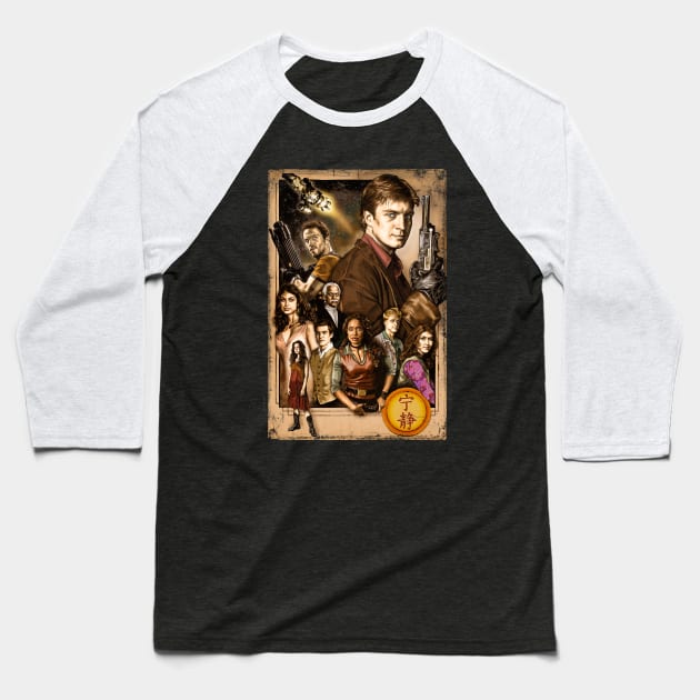 The Crew of the Serenity Baseball T-Shirt by artofbriancroll